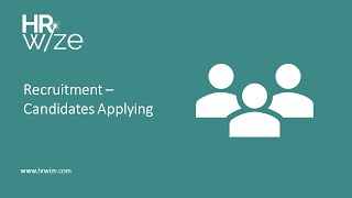 HRWize | Recruitment - Candidates Applying