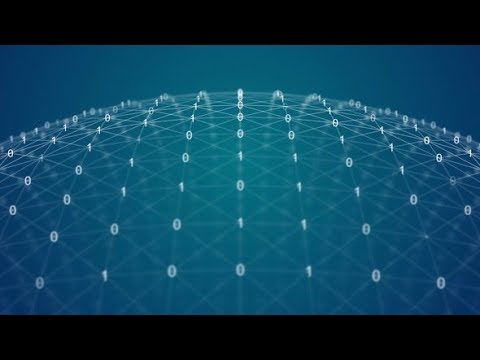 Digital Binary Data Grid on Spherical Surface | Motion Graphics - Videohive template