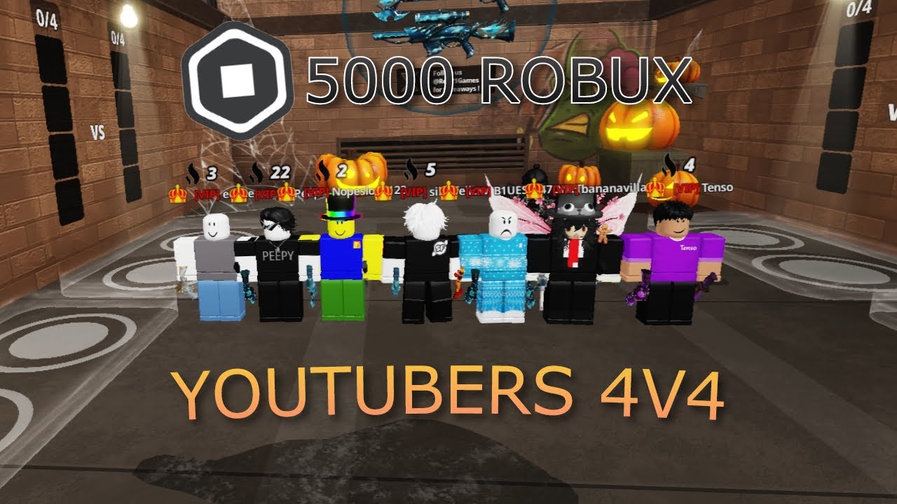 4m Robux Ss MVSD Youtubers 4v4 for 5k robux - YouTube