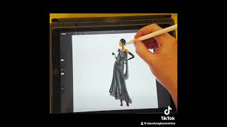 Secrets of the Little Black Dress revealed! Fashion Illustration in Procreate. #fashionart #fashion