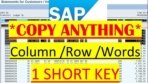 How to copy in SAP | SAP Short Key |  SAP Trick | #SAP #THETRAINER #SAPMM #SAPSD