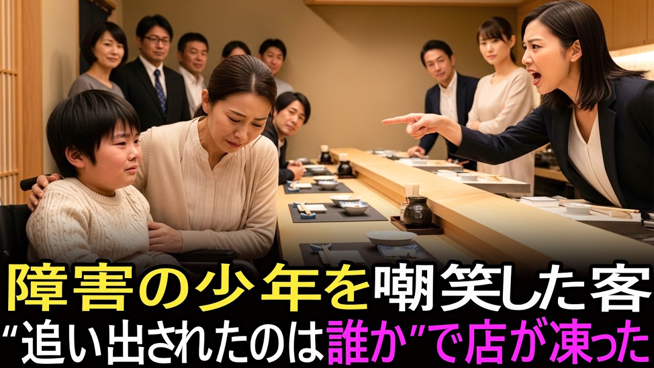 高級寿司屋で障害を持つ息子が軽蔑される。次の瞬間，店主が｢お帰りください｣と追い出したのは…