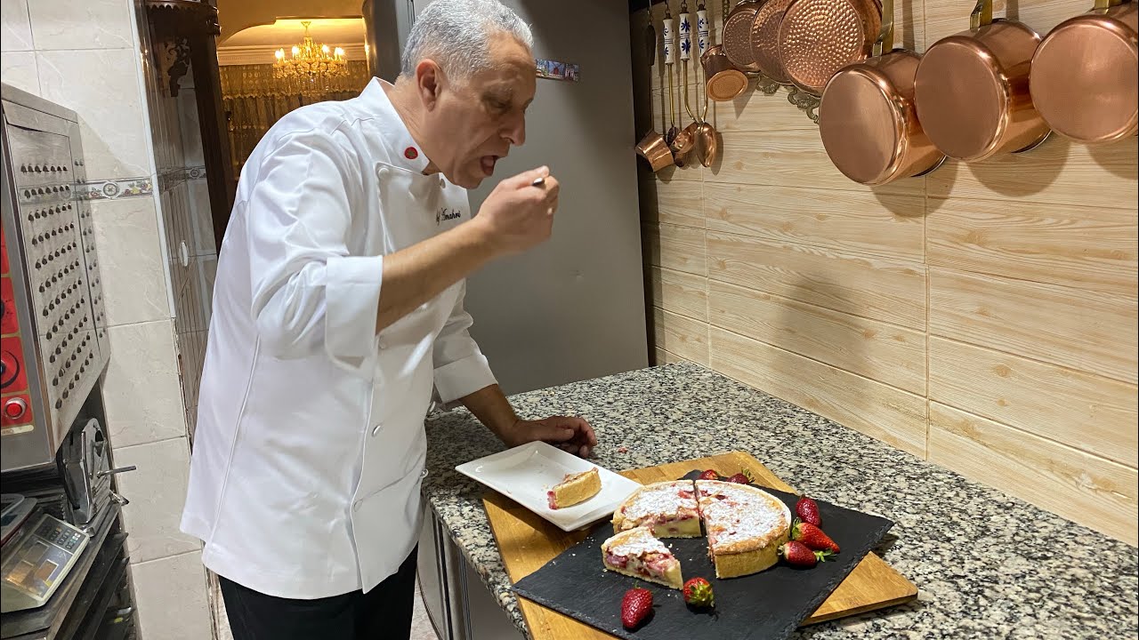 عجين بدون سكر حضر بيها الشاف تارت كلافوتي بالفريز جات هشيشة صرطان بلا مضغان 😂😂😂😂