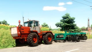 Farming Simulator 22 / Карта Сосновка / #40 Разработка поля Т-150К + БГР-4,2 