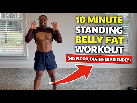 10 Minute Standing Belly Fat Workout (No Floor, Beginner Friendly)