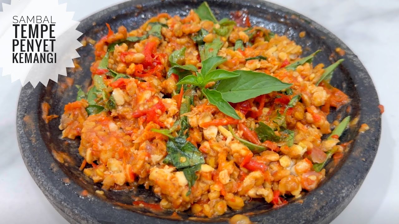MENU SAT SET TAPI NIKMAT !!! SAMBAL TEMPE PENYET KEMANGI SUPER DUPER ENAKKK !!!