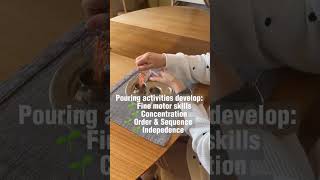 Montessori Activity - Pouring Progression