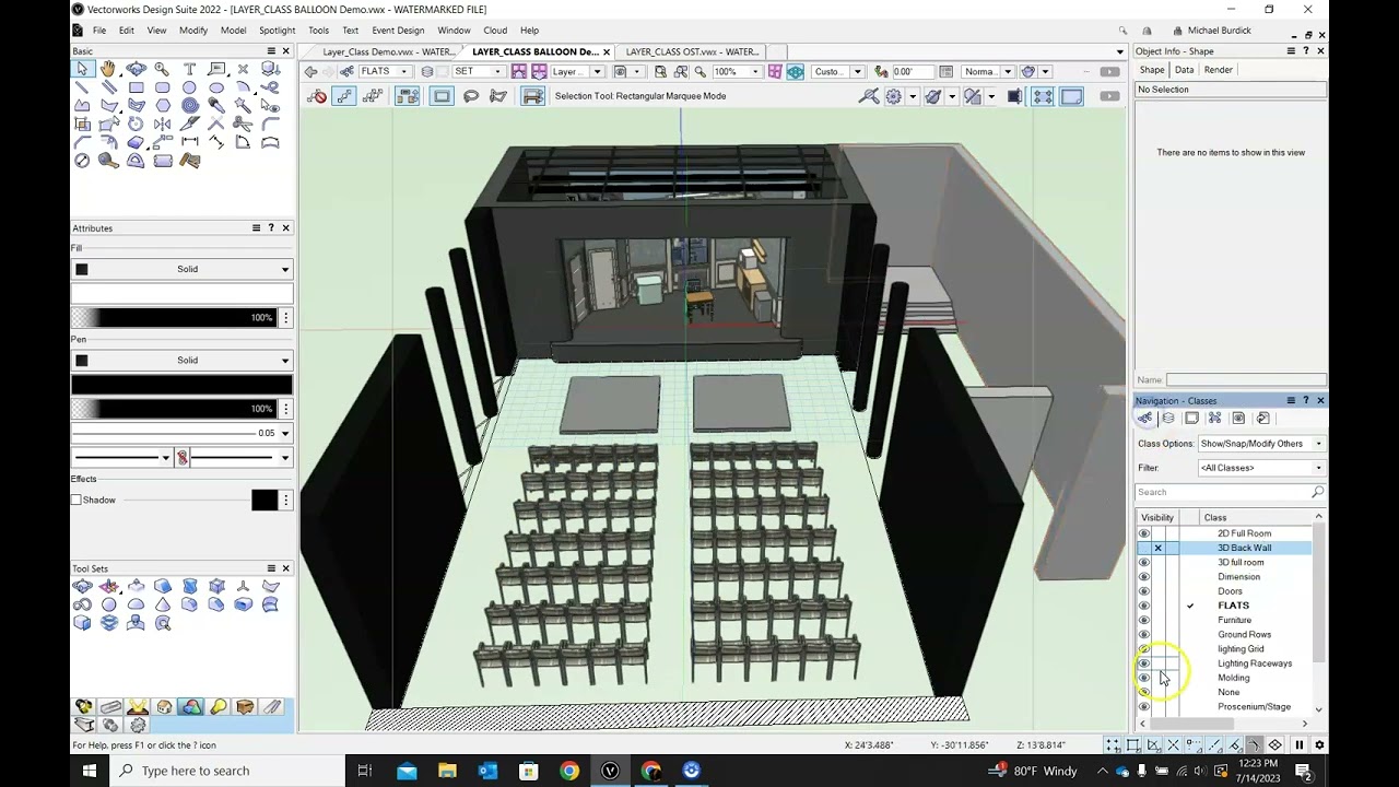 Vectorworks 2: classes and layers