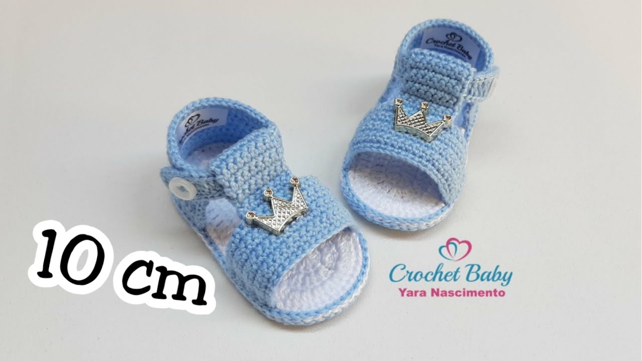 Sandalinha JONAS de Crochê - Tamanho 10 cm - Crochet Baby Yara ...