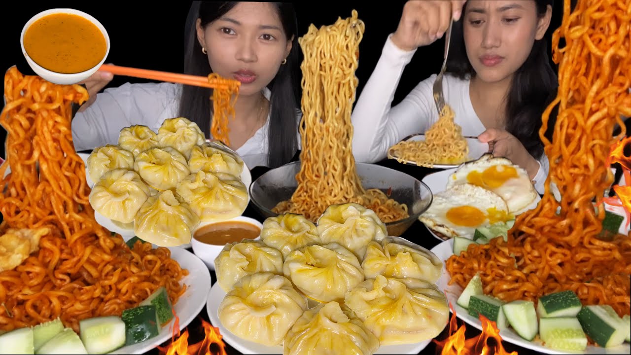 ОСТРЫЙ СЫРНЫЙ РАМЕН🔥🔥СОЧНЫЕ КУРИНЫЕ МОМО//ПЕЛЬМЕНИ🥟🥟|| ШИН РАМЕН🔥, СУП-БУФФ, ЯЙЦО-ГЛАЗУНЬЯ🍳