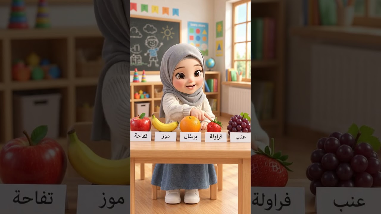 Learn Fruit Names in Arabic for Kids | أسماء الفواكه للأطفال #shorts