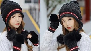 Cap with Gloves for Women Girl  with awesome latest New  photos poses/#Atina Patel/#Cap/#Hat/#Gloves screenshot 4