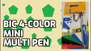 Bic 4-Color Mini Multi Pen with Carabiner Clip Unboxing and Review