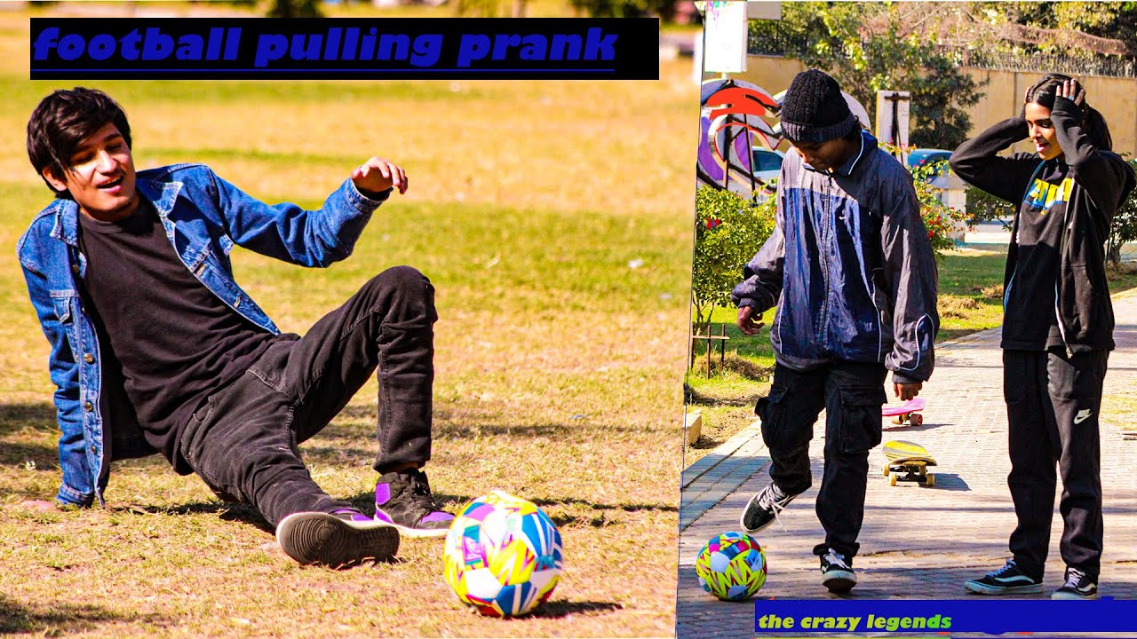 football pulling prank /funny Reaction/thecrazylegends8685 YouTube