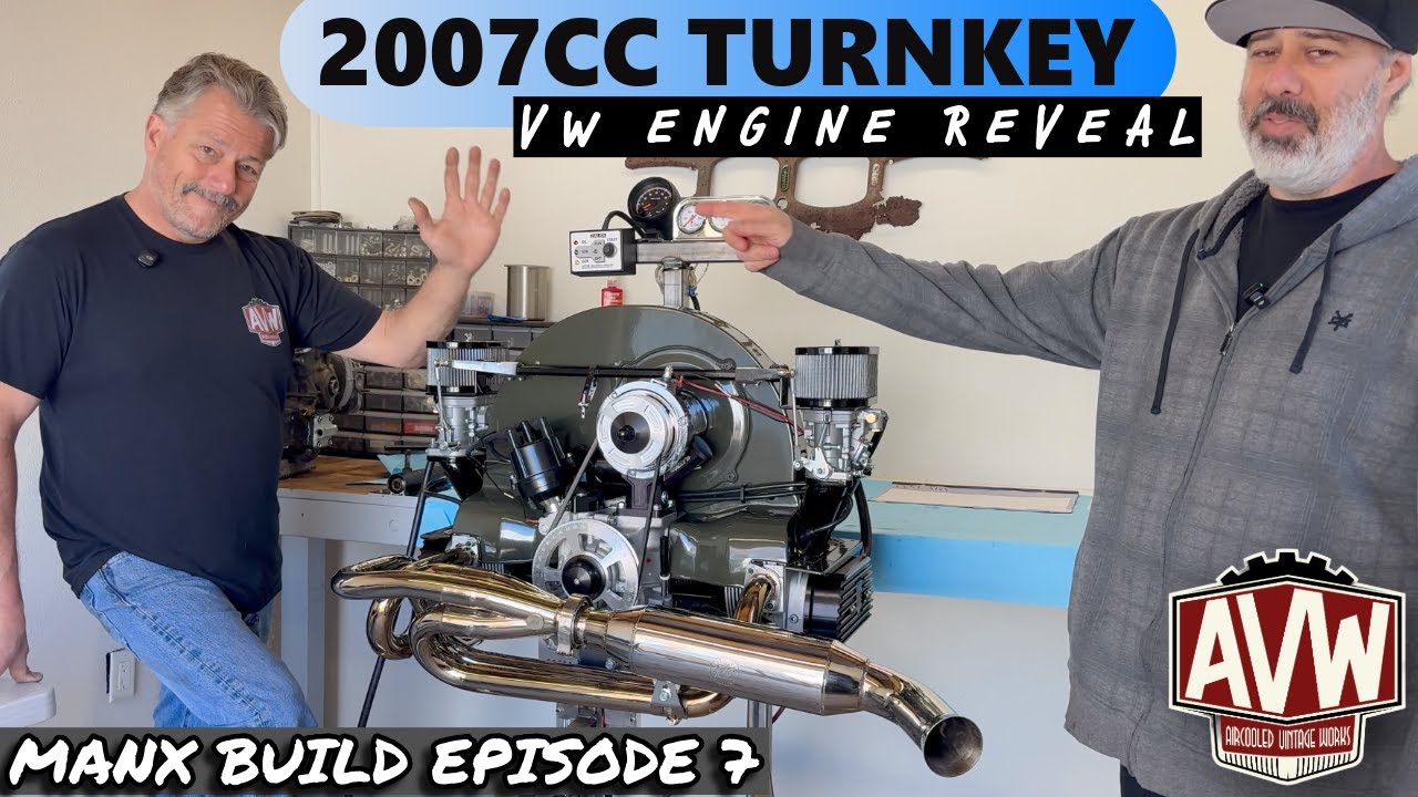 Демонстрация и тест-драйв готового двигателя VW Manx 2007cc. Сборка Meyers Manx, эпизод 7