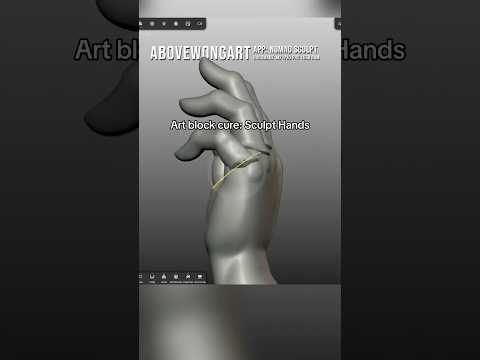 3d sculpting hand in nomad on iPad #nomadsculpt #3dsculpting