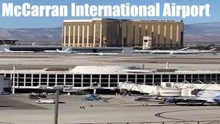 WestJet Boeing 737 landing at McCarren Airport During NBAA - Las Vegas Skyline