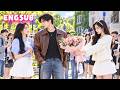 She reunites with her crush, only to see the campus queen confess—then he turns and walks to her!