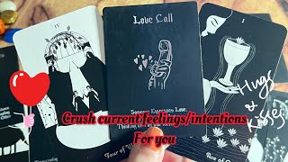 Crush current feelings/intentions for you💞 Hindi tarot card reading | Love tarot