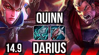 QUINN vs DARIUS (TOP) | 1400+ games, 8/4/13, Dominating | EUW Master | 14.9