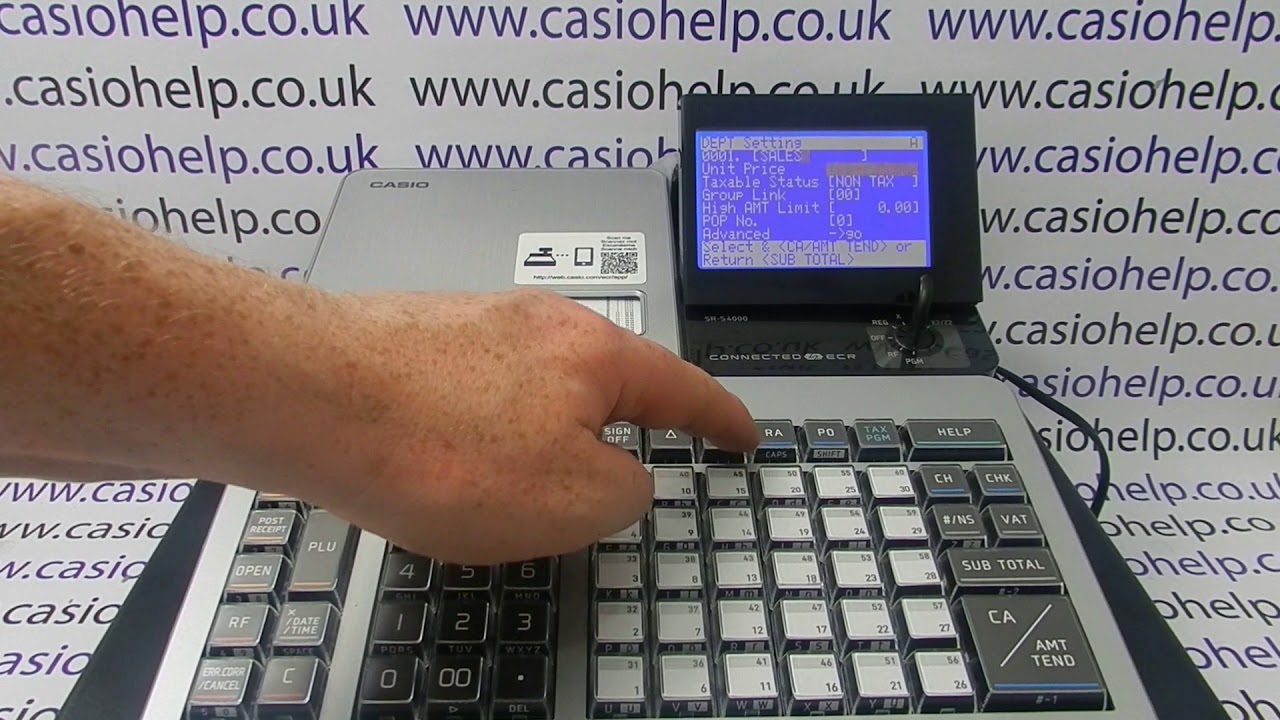 How To Program A PLU Product On The Casio SR-S4000 / PCR-T2500 