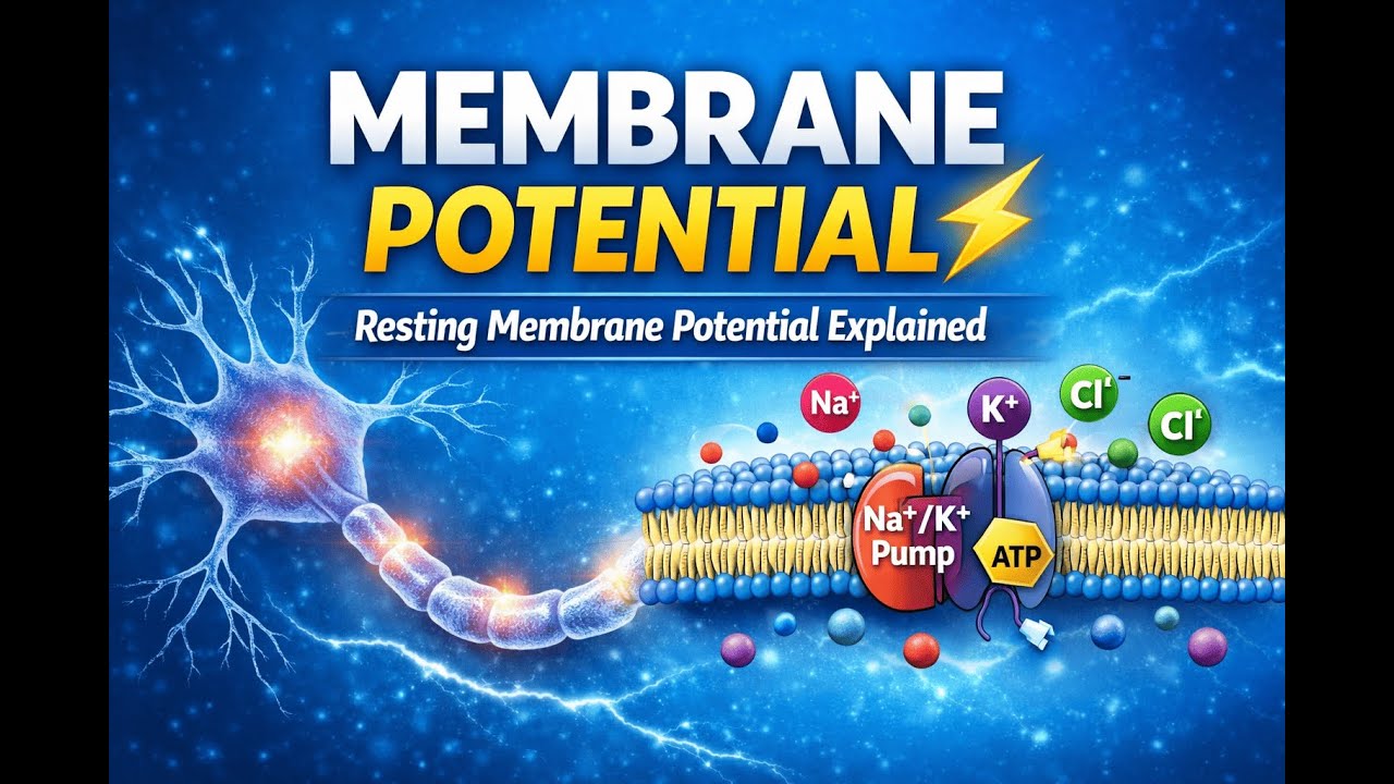 Объяснение мембранного потенциала | Мембранный потенциал в состоянии покоя | Физиология (MBBS, BD...