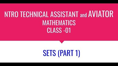 NTRO and  AAI ATC  mathematics class 1 SETS