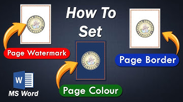 📝 MS Word में Page Color, Border & Watermark कैसे लगाएं | MS Word Page Background Color