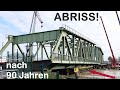 Abriss der Drehbrücke Bremerhaven - Havarie nach 90 Jahren Dienstzeit