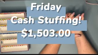 ⁠Weekly Cash stuffing | $1,503.00 | week 4 | Debt | Monthly Bills | Sinking Funds| # Save