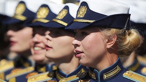 Women in Uniform - Russian Female Soldiers in Victory Parade compilation