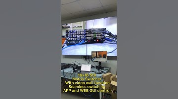 SDI matrix switcher with video wall, seamless switching and App&web gui controls #SdiMatrixSwitcher
