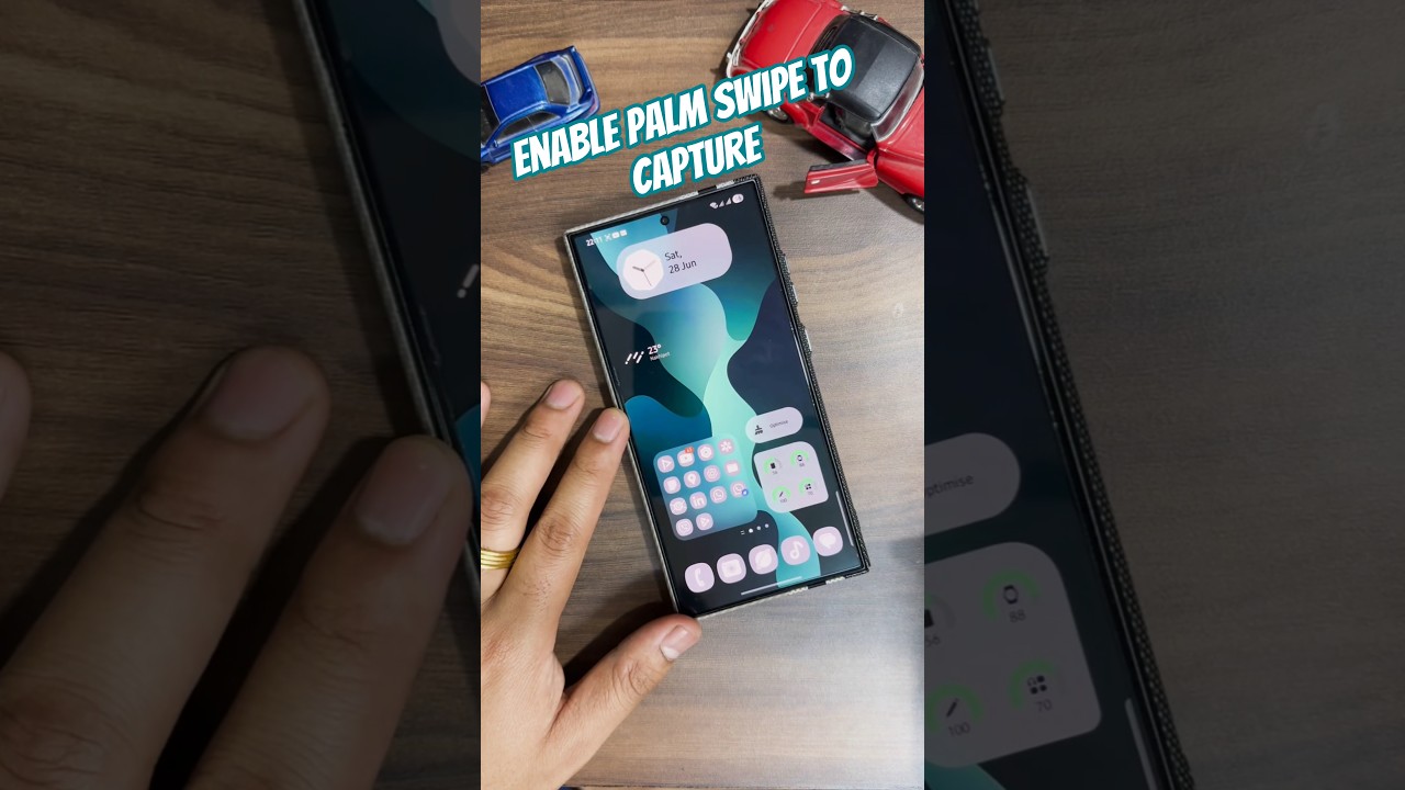 Enable Palm Swipe to capture Screenshots on Samsung Galaxy S25 