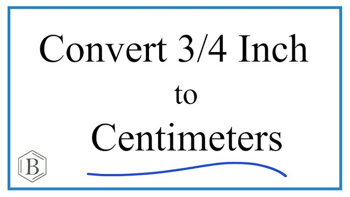 Convert 1/2 Inch to Centimeters (1/2 in to cm) 