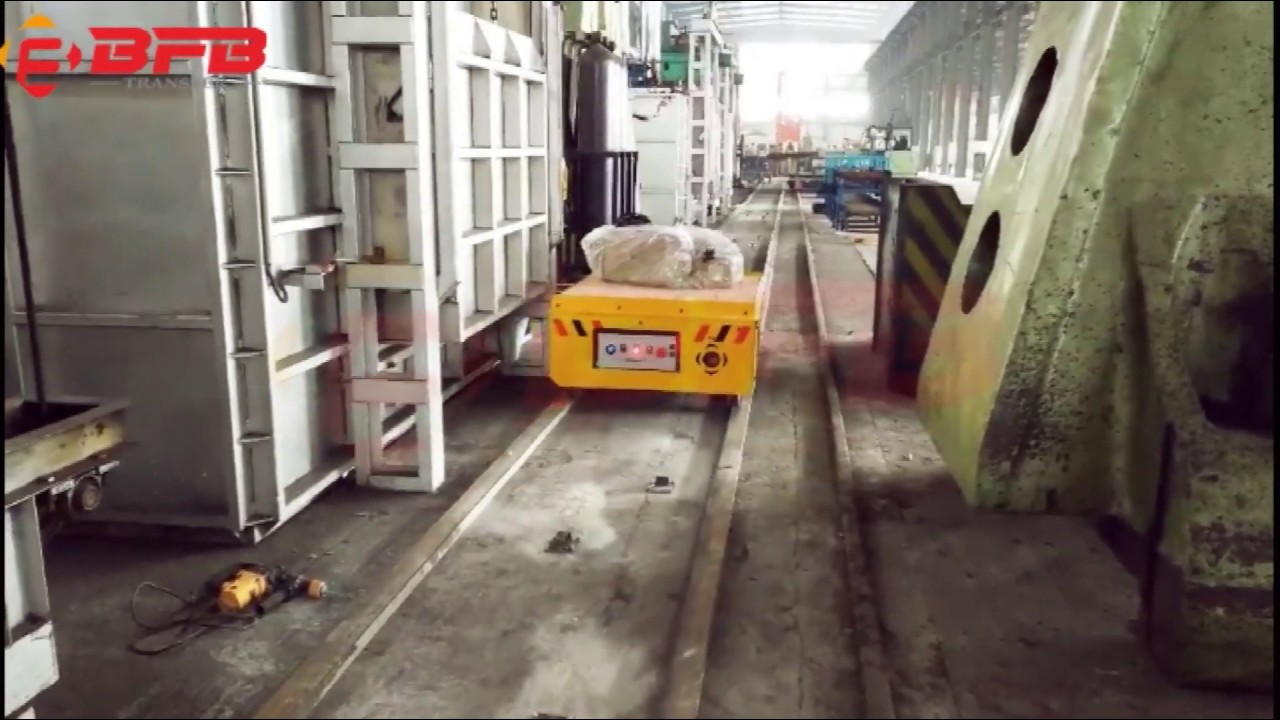 Warehouse Electric Rail Cart/Motorized Battery Transfer Rail Vehicle
