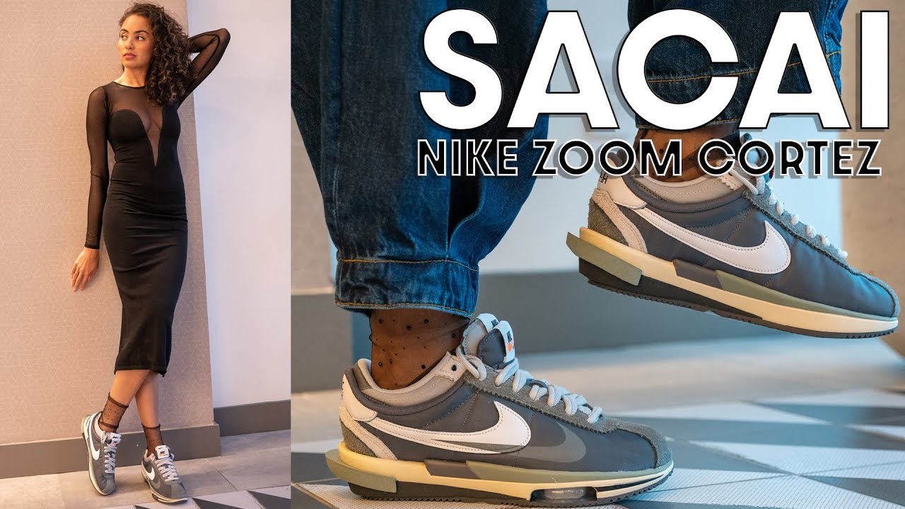 sacai × Nike Zoom Cortez Iron Grey