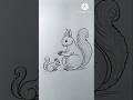 How to draw two squirrels easily #art #trending #shortsvideo #shortsfeed #shorts #youtubeshorts