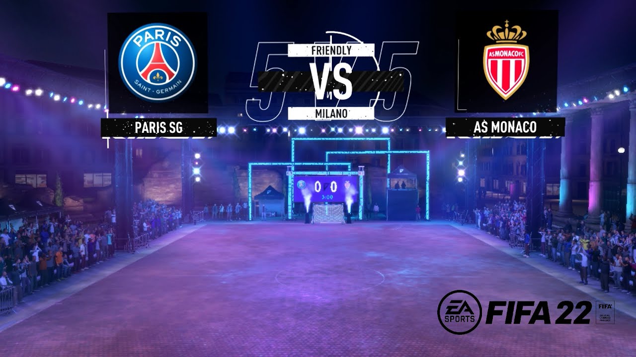 FIFA 22 PSG vs MONACO 5v5 FUTSAL VOLTA FOOTBALL
