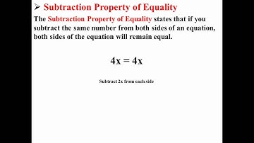 Subtraction Property of Equality
