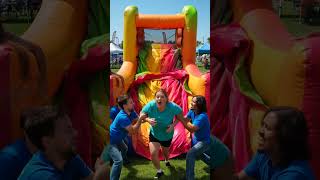 Collapsed Inflatable Bounce Castle#collapsed