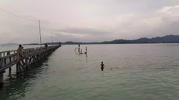 Pulau Lingayan Sore Hari - Aktifitas Penghuni Pulau Lingayan