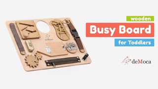 deMoca Busy Board for Toddlers - Natural colors