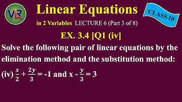 Chapter 3 Linear Equations in 2 variables Ex 3.4 Q1(iv) Class 10 Maths NCERT (2019)