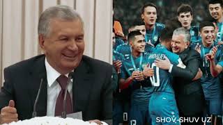 3 KUN UXLAMAY CHIQDIM - PREZIDENT SHAVKAT MIRZIYOYEV U23 FUTBOL TERMA JAMOASI HAQIDA GAPIRDI.