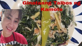 Ginataang Talbos Ng Kamote/ Healthy Ulam