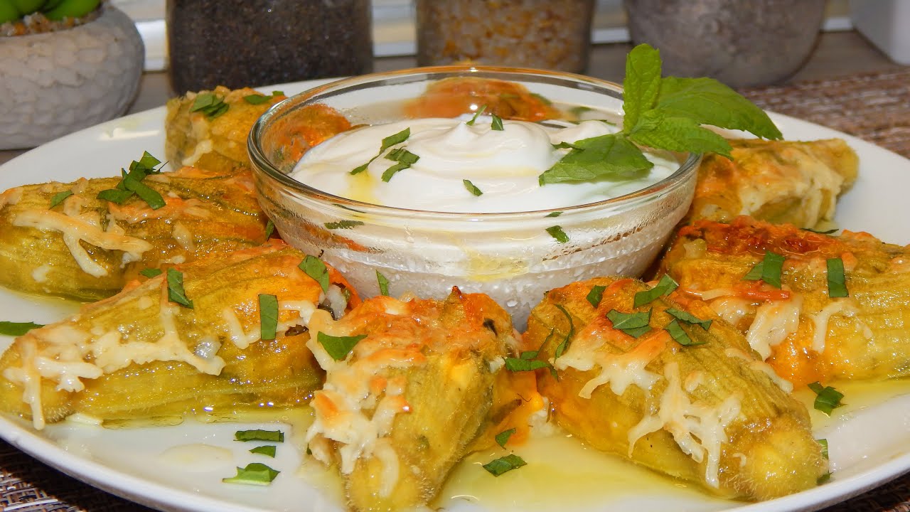 Κολοκυθοανθοί με Ρύζι στο Φούρνο 👌😍 Konstantina's kitchen