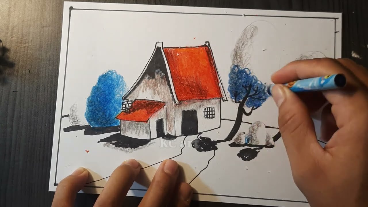 Tranh phong cảnh | Vẽ tranh đề tài tự chọn: tranh... - youtube