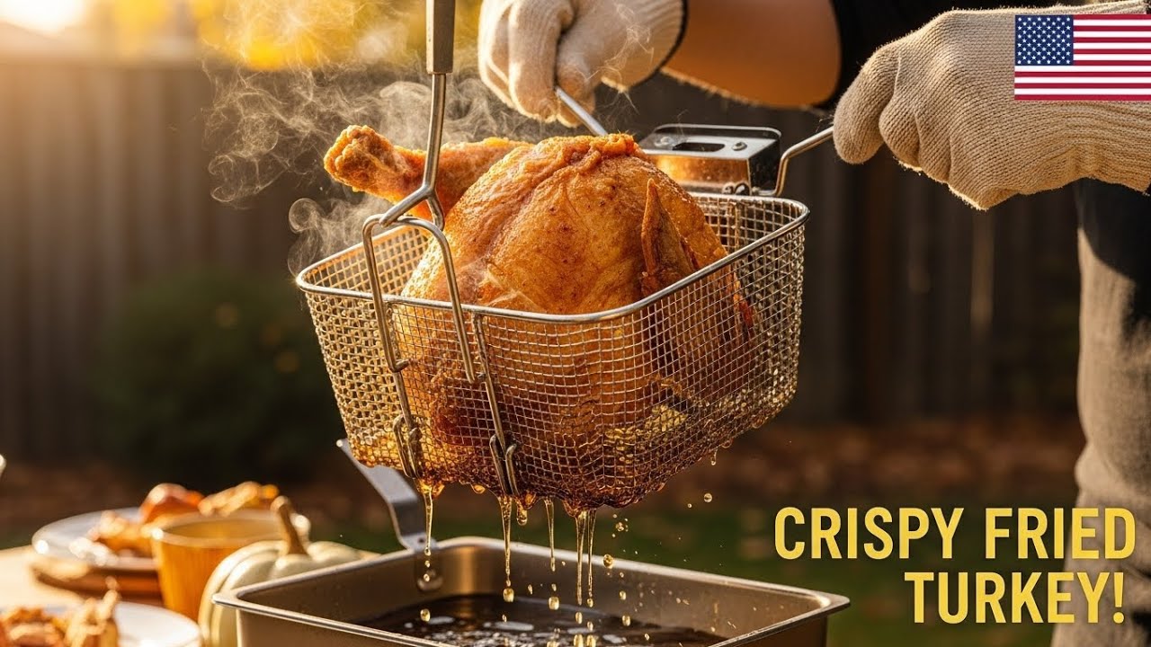 How to Deep Fried Turkey Like a Pro! Golden, Juicy & Crispy — The Ultimate Thanksgiving Recipe 🇺🇸🔥