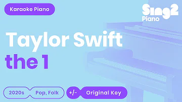 Taylor Swift - the 1 (Piano Karaoke)