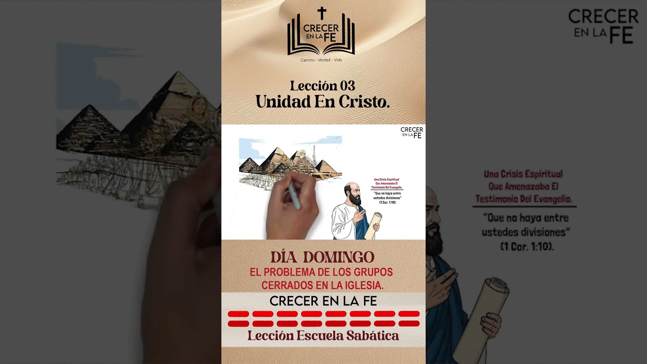 Unidad En Cristo. ¿Por Que Hay Divisiones?  El Llamado Urgente de Dios a la Unidad de la Iglesia
